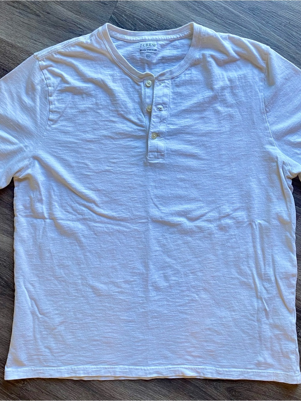 J. CREW Men’s White Short-Sleeve Henley